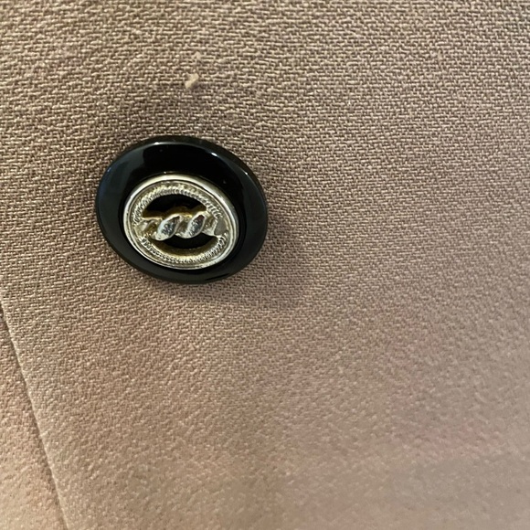 Vintage Danny & Nicole Double Breasted Zebra Print Collar Tan Dress. - Picture 8 of 11